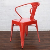 欧式餐椅铁皮椅子靠背椅金属椅子户外椅铁艺复古工业铁椅铁椅子