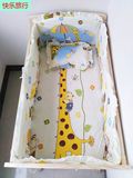 独家定制款 婴儿床 宝宝书桌环保可变带滚轮松木摇床带蚊帐实木床