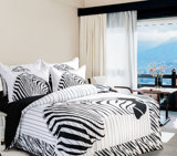 黑白条纹斑马简约创意四件套1.8 学生儿童宿舍酒店床品套件1.2米