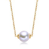 韩国时尚款 天然淡水珍珠吊坠 S925纯银防过敏 正品天然珍珠项链