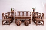 红木家具 鸡翅木沙发 新明清古典沙发 仿古中式客厅实木沙发组合