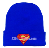 超人SUPER MAN权志龙GD同款荧光色毛线针织帽男女套头帽子批发