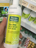 澳洲代购 ThursdayPlantation 星期四农庄茶树洗面奶 洁面液 祛痘