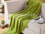 外贸装饰多用毯 午睡毯 宜家方格针织毯子 无印良品四季毛线