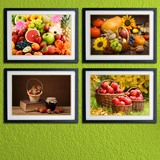 高清水果壁画酒店餐厅挂画装饰画单幅组合甜品店艺术壁画草莓葡萄