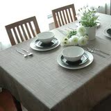 艾沫艾德桌布布艺灰色台布餐桌布纯色茶几布正方形布料欧式定做
