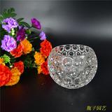 水晶花瓶透明玻璃现代时尚简约家居饰品客厅餐桌摆件圆球花器