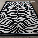 包邮时尚黑白豹纹虎皮创意 地垫茶几客厅床边床尾样板间卧室 地毯