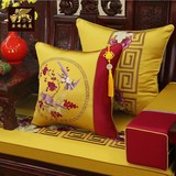 中式红木沙发垫大抱枕罗汉床仿实木餐椅坐垫加厚枕芯椅垫靠垫枕套