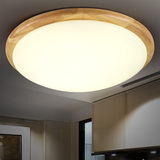 北欧吸顶灯原木实木圆形现代简约日式韩式led客厅卧室中式阳台灯