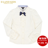 Eland Kids韩国衣恋童装16年夏季新品女童长袖学院风衬衫