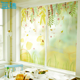 蓝瑞玻璃贴膜彩色窗花纸 防晒隔热餐厅厨房阳台窗户玻璃纸 小清新