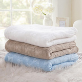 欧美原单全棉针织童毯毛线毯夏季婴儿空调毯盖毯推车盖