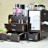 高档木质首饰盒收纳韩版创意木制质整理架柜化妆品收纳盒