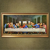最后的晚餐油画手绘欧式仿真耶稣客厅玄关餐厅书房定制挂装饰壁画