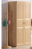 奥莱斯松木家具全原木实木绿色环保儿童衣柜两门柜05
