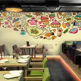 复古怀旧餐厅酒吧ktv主题咖啡厅壁纸个性环保壁画墙纸美食店墙布
