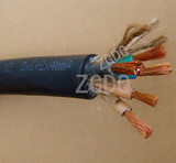 橡套电缆国标纯铜五芯多股软线二股5芯1.5/2.5/4/6加2平方YZ电线