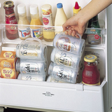 日本进口冰箱收纳盒 抽屉式 易拉罐收纳筐 塑料整理框 冰箱置物架