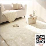 欧式长毛丝绒客厅定制卧室沙发地毯茶几纯色床边特价垫子