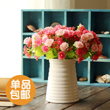 韩国玫瑰干花客厅室内装饰品仿真花摆件假花盆栽摆设花艺套装批发