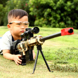 仿真巴雷特机枪 电动连发水弹枪 男孩 可发射子弹儿童玩具枪批发