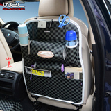 WRC运动格多功能汽车椅背袋车用收纳置物袋杂物收纳袋车载纸巾盒