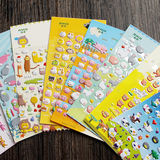 韩国可爱动物diy相册影集手工贴画卡通日记手帐装饰立体泡泡贴纸