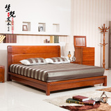 海棠木实木床木质床bed储物床高箱床1.5米1.8米新款现代中式床