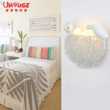 新款 鸟巢LED护眼壁灯儿童房卧室床头装修创意小鸟窝个性艺术灯饰