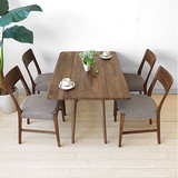 日式饭桌白橡木折叠餐桌简约现代折叠书桌多功能纯实木餐桌小户型