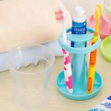 蜜蜜花牙刷架 创意洗漱套装 带漱口杯子防尘除菌卫生牙具座