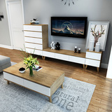蜗爱 电视柜茶几组合套装小户型北欧宜家客厅电视墙卧室家具定制