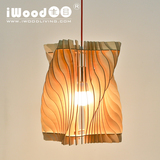 木目原创  原木简约欧式创意个性设计灯饰 木质工艺吧台酒吧吊灯