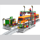 乐高式汽车拼装模型 轨道车 火车玩具积木 高科技成人组装玩具