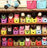 5个装加厚创意一体韩式鞋架双层简易塑料鞋架鞋托鞋柜收纳架包邮
