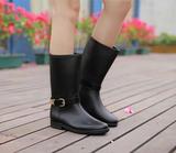 2015新款韩国高跟马丁雨鞋女中筒水鞋春夏季雨靴时尚防滑胶鞋保暖