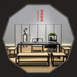 新中式禅意书法画案办公桌 茶室茶桌椅组合 客厅茶台茶椅定制家具