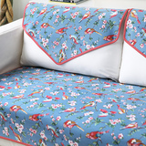 莺集 新中式日式布艺复古花鸟坐垫四季防滑沙发巾沙发垫可定做