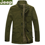 2016春季新款NIAN JEEP/吉普盾速干面料中长款夹克户外薄款男外套