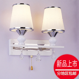 现代简约创意LED壁灯卧室床头客厅过道带开关壁灯双头壁灯