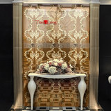 高档背景墙拼镜 金色方块立体水晶片-客厅餐厅走廊装饰艺术玻璃
