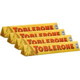 Toblerone/瑞士三角 牛奶巧克力（含蜂蜜及巴旦木糖）100g/条*4条