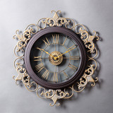 欧美式钟表挂钟客厅大号 创意装饰钟表墙面复古挂钟时钟挂表静音