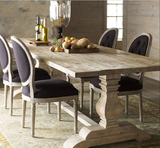 和日尚锦——美式漫咖啡原木大板桌北欧老榆木餐桌书桌会议桌包邮