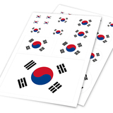 汽车车身划痕遮挡贴 韩国国家国旗装饰贴纸 侧门涂鸦贴纸 热贴