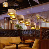 吊灯蜂巢北欧实木餐厅灯简约宜家木质餐桌灯吧台创意个性拼接灯具