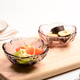 吉乐岛创意玻璃爱心花朵水果碗甜品碗沙拉碗小吃碗冰淇淋碗调料碗