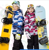 2016年日本原单儿童滑雪服套装女童三合一防风防水男童滑雪服清仓