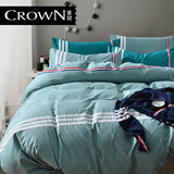 简约纯色全棉四件套纯棉被套床单1.5m1.8m/2.0m米床笠式床上用品